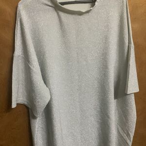 Silver Shimmer Oversized Tshirt