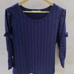 Navy Blue Stripes Top