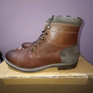 Coffee Brown Biking Boot For Men