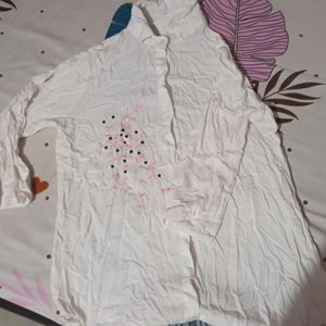 White Shirt With Flowers Threat Work