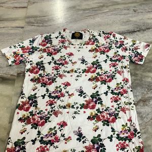 A beautiful cotton floral printed white top