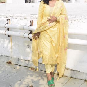 Yellow Kurti Set For Women