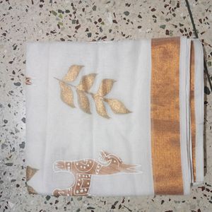 Hand Painted Handloom Saree