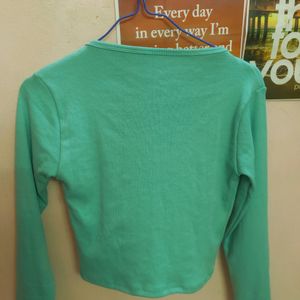 Mint Green Box Neck Top (New)