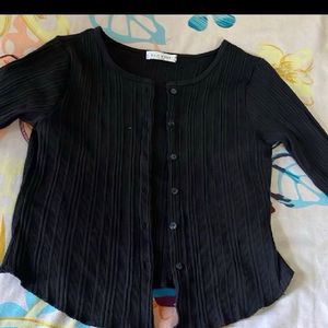 Black Buttoned Shrug