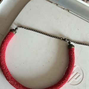 Red Beads Thick Neck piece