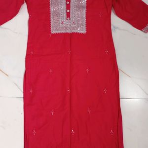 Rani Pink Kurta With Pant