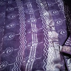 Pure Linen Cotton Saree