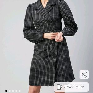 Checked Dress / Black N White Colour / Full Sleeve