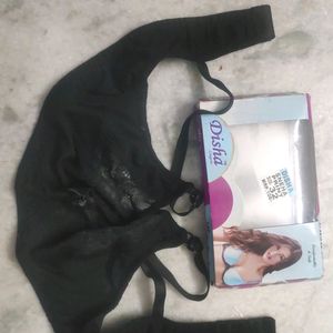 Net Bra Lingerie Black Colour Size 30