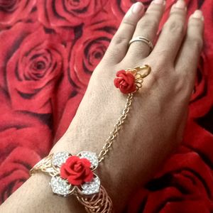 Hand Bracelet With Ring For Kids