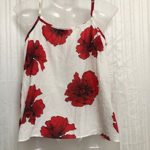 Dotti Red Flower Printed Top