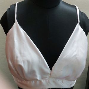 White Backless Blouse