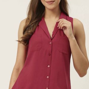 DressBerry sleeveless fuchsia shirt (L)