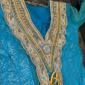 Sky Blue Anarkali Set