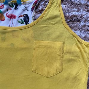 Yellow Colour Tank Top