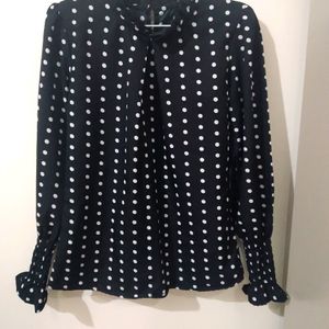 Black Polka Dot Top