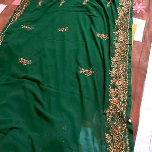 designer embroidery work saree