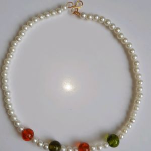 Orange & Green Flag Color Necklace