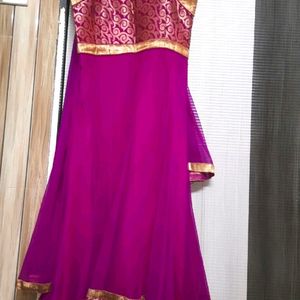 Pink Anarkali set