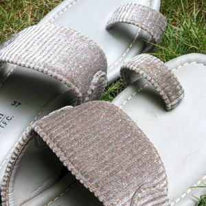 SILVER SANDALS FOR WOMEN, FOOTWEAR