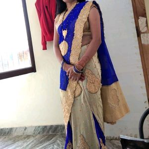 New Party Wear Lehenga Saree With Blouse