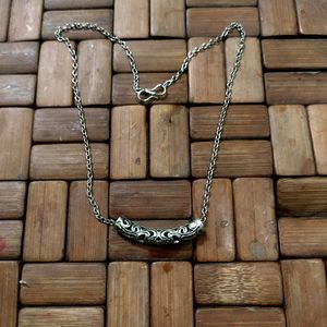 Silver Oxidized Hasuli Chain Neck Piece