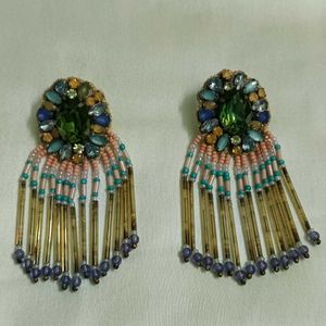 Stone Work Statement Earring