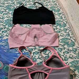 Combo Of Three Imported Fabric  Sports Bra