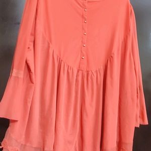 Coral Color Top For Healthy Girl Or Woman 54 Bust