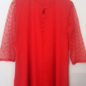 Lace High Low Kurta  🌟💎