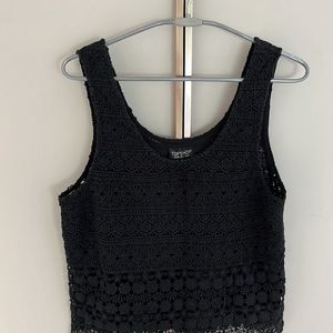 Black Cutwork Designer Top