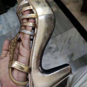 Golden High Heels