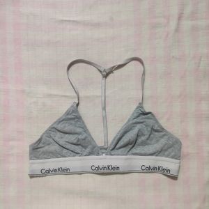 Calvin Klein Logo Bralette Triangle Bra.