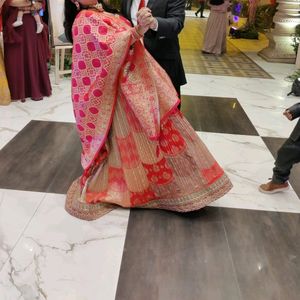 Pink Lehenga With Banarasi Dupatta