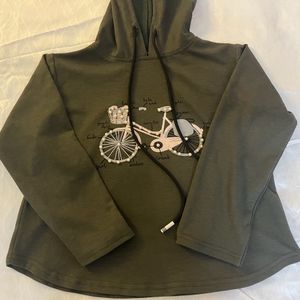 Olive Hooded Sweatshirt