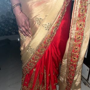 crepe saree with blouse