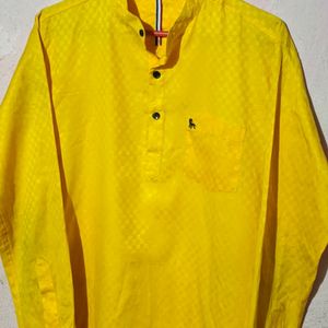 Totally New Shining Yellow Kurta Shirt