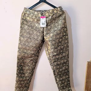 FabIndia  Brocade Pants Brown