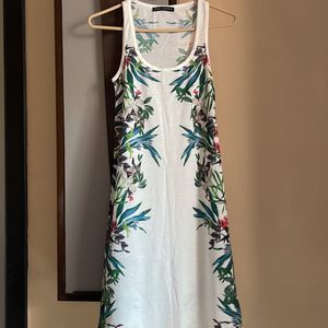 Tropical Print T-back Dress