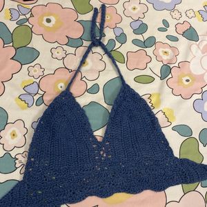 Crochet Strappy Crop Top