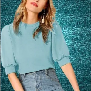 Round Neck Mint Green Top