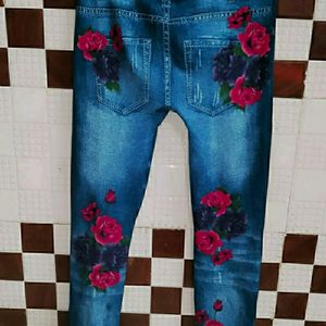 Stylish Printed Design Jeans