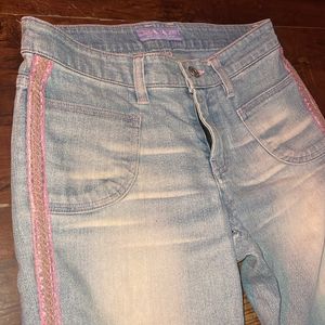 Y2k Pink side Embroidered Low Waisted Denim🎀