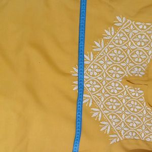 Yellow chikankari Kurti Max brand XL size