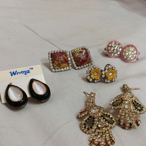 Combo Set - 5 Pairs- Earrings