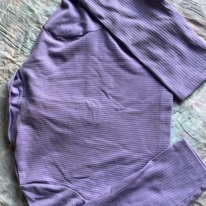 lavender crop full sleeves top