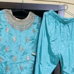 Sky Blue Kurta Pant & Dupatta