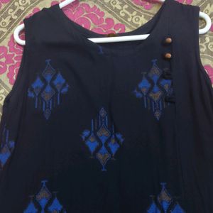 Black Printed Kurta