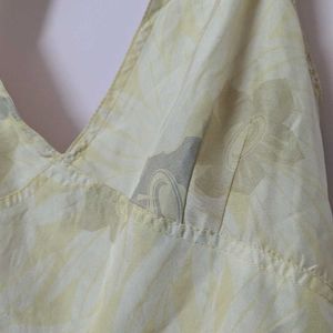 Yellow Cream Satin Dress